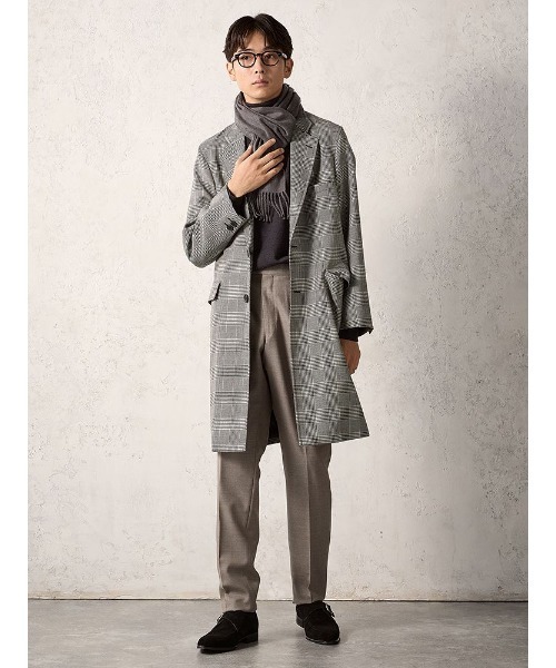 Perfect Suit FActory(パーフェクトスーツファクトリー)の「インポート【V.FRASS(ヴィフラース)】無地マフラー ブラック/グレー/ベージュ/ネイビー(マフラー・メンズ・ベージュ/ネイビー/ブラック/チャコールグレー・FREE)」の17枚目の写真