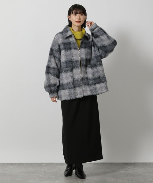 LAKOLE（ラコレ）の「シャギージップブルゾン / 128644（ブルゾン・レディース・ライトグレー/チェック・SMALL/MEDIUM）」の21枚目の写真