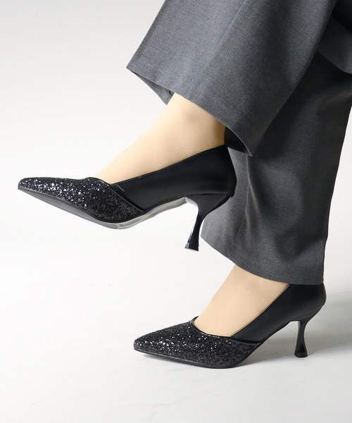 LibertyDoll(リバティードール)の「Liberty Doll / グリッター切替 ポインテッドトゥ 7.5cmルイヒール 美脚パンプス レディース オケージョン 結婚式 パーティー セレモニー (1209)(パンプス・レディース・ブラック/シルバー/ゴールド・S/M/L/LL/3L/SS)」の12枚目の写真