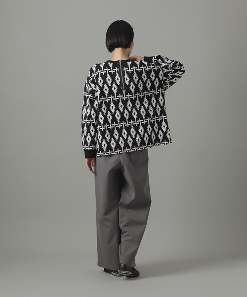 ZUCCa（ズッカ）の「ブロックプリントスウェット / スウェット / (O)（スウェット・レディース・ネイビー/ライトグレー/ブラック・M size）」の4枚目の写真