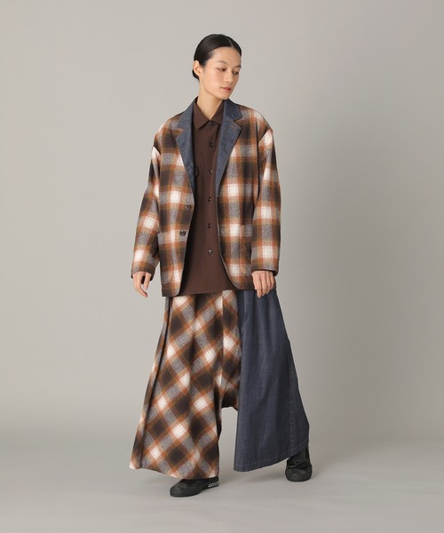 ZUCCa（ズッカ）の「ネルチェック / ジャケット / (O)（テーラードジャケット・レディース・ブラウン/ブラック・M size/XS size）」の10枚目の写真