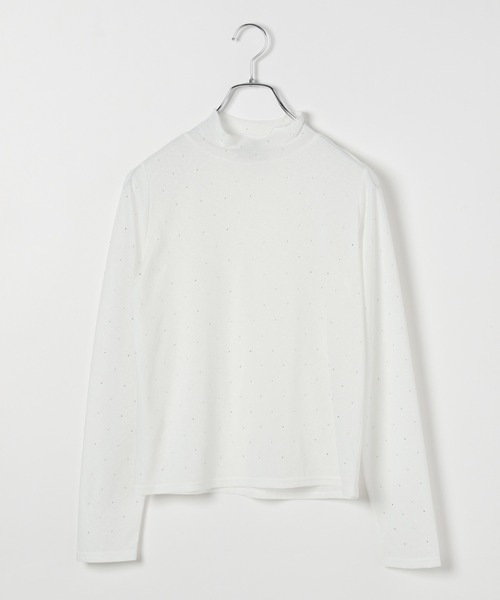 PAGEBOY（ページボーイ）の「ラインストーンシアーロングスリーブ（Tシャツ/カットソー・レディース・ブラック/ピンク系その他/オフホワイト・FREE）」の20枚目の写真