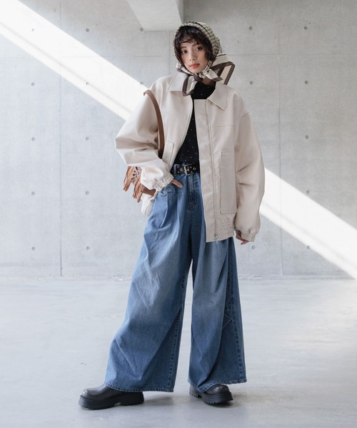 PAGEBOY（ページボーイ）の「ラインストーンシアーロングスリーブ（Tシャツ/カットソー・レディース・ブラック/ピンク系その他/オフホワイト・FREE）」の7枚目の写真