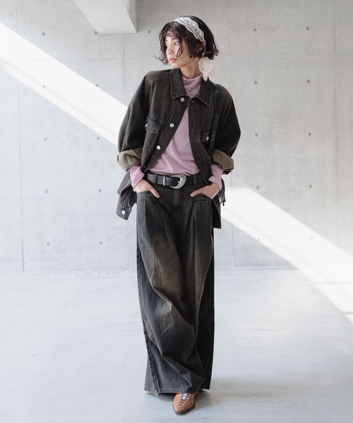 PAGEBOY（ページボーイ）の「ラインストーンシアーロングスリーブ（Tシャツ/カットソー・レディース・ブラック/ピンク系その他/オフホワイト・FREE）」の10枚目の写真