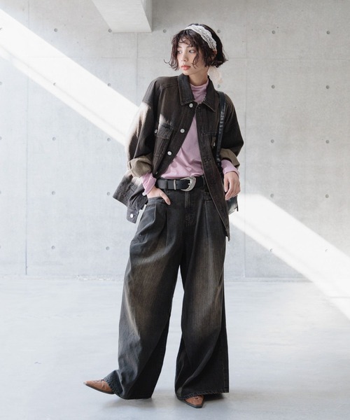 PAGEBOY（ページボーイ）の「ラインストーンシアーロングスリーブ（Tシャツ/カットソー・レディース・ブラック/ピンク系その他/オフホワイト・FREE）」の12枚目の写真