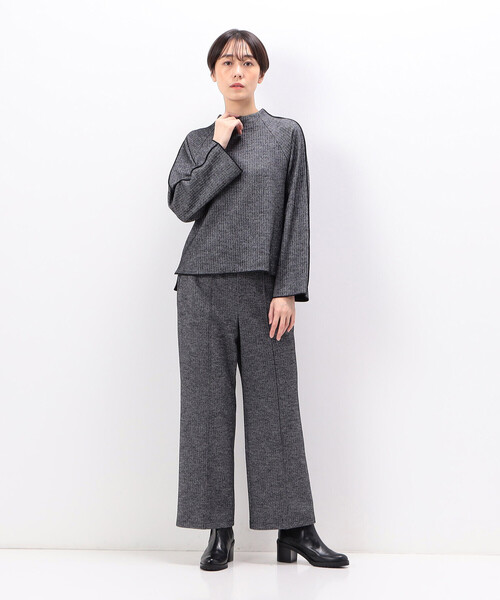 COMME CA（コムサ）の「リバーヘリンボン プルオーバー（Tシャツ/カットソー・レディース・ブラック・9号）」の3枚目の写真