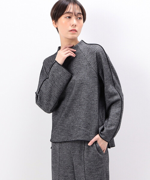 COMME CA（コムサ）の「リバーヘリンボン プルオーバー（Tシャツ/カットソー・レディース・ブラック・9号）」の4枚目の写真