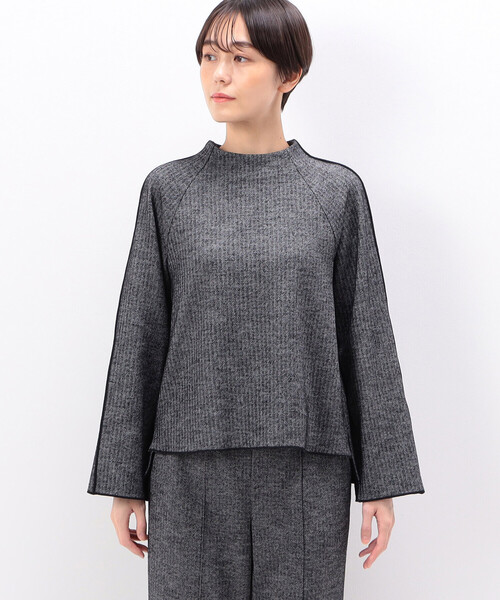 COMME CA（コムサ）の「リバーヘリンボン プルオーバー（Tシャツ/カットソー・レディース・ブラック・9号）」の5枚目の写真