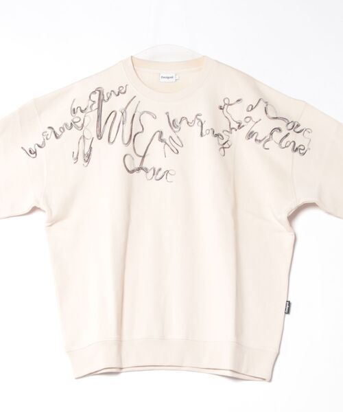 Desigual（デシグアル）の「アーティ刺繍ロングスリーブスウェットシャツクルーネック（スウェット・メンズ・ホワイト・S/M/L/XL）」の3枚目の写真