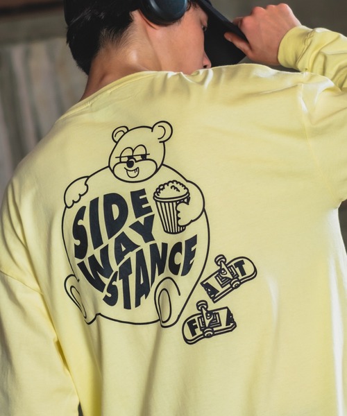SIDEWAY STANCE(サイドウェイスタンス)の「【SIDEWAY STANCE】アニマル プリント ロンT(Tシャツ/カットソー・メンズ・ブラック/サックスブルー/ホワイト/イエロー/ブラック系/ライトグレー系/ホワイト系・MEDIUM/SMALL/LARGE/X-LARGE)」の7枚目の写真