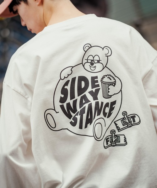 SIDEWAY STANCE(サイドウェイスタンス)の「【SIDEWAY STANCE】アニマル プリント ロンT(Tシャツ/カットソー・メンズ・ブラック/サックスブルー/ホワイト/イエロー/ブラック系/ライトグレー系/ホワイト系・MEDIUM/SMALL/LARGE/X-LARGE)」の10枚目の写真