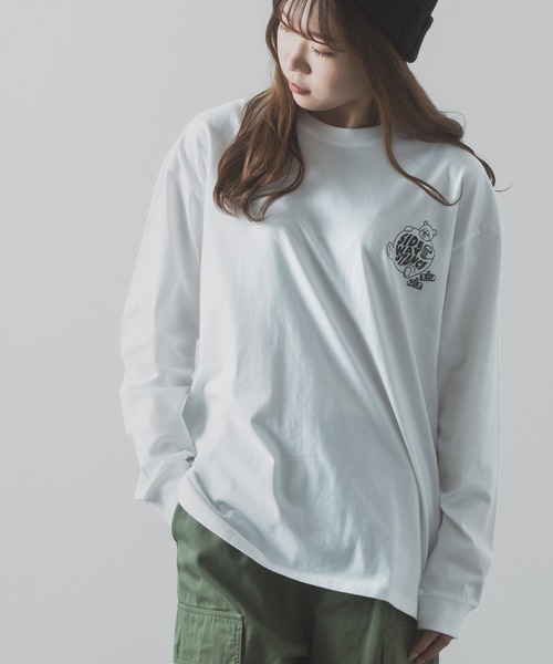 SIDEWAY STANCE(サイドウェイスタンス)の「【SIDEWAY STANCE】アニマル プリント ロンT(Tシャツ/カットソー・メンズ・ブラック/サックスブルー/ホワイト/イエロー/ブラック系/ライトグレー系/ホワイト系・MEDIUM/SMALL/LARGE/X-LARGE)」の11枚目の写真