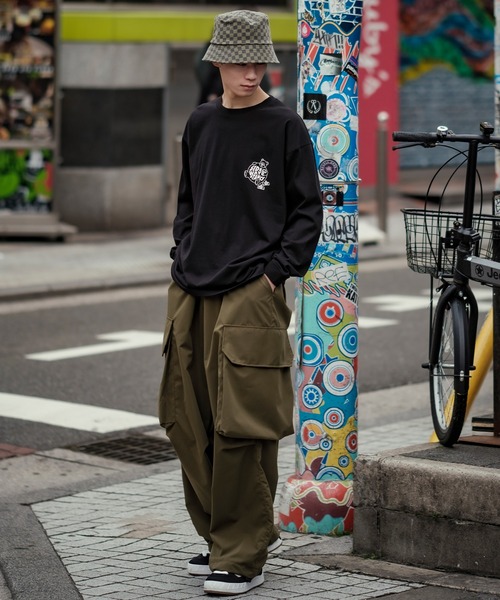 SIDEWAY STANCE(サイドウェイスタンス)の「【SIDEWAY STANCE】アニマル プリント ロンT(Tシャツ/カットソー・メンズ・ブラック/サックスブルー/ホワイト/イエロー/ブラック系/ライトグレー系/ホワイト系・MEDIUM/SMALL/LARGE/X-LARGE)」の13枚目の写真