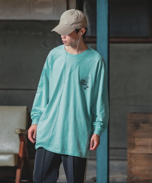 SIDEWAY STANCE(サイドウェイスタンス)の「【SIDEWAY STANCE】アニマル プリント ロンT(Tシャツ/カットソー・メンズ・ブラック/サックスブルー/ホワイト/イエロー/ブラック系/ライトグレー系/ホワイト系・MEDIUM/SMALL/LARGE/X-LARGE)」の14枚目の写真