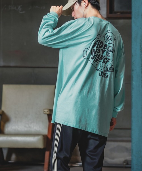 SIDEWAY STANCE(サイドウェイスタンス)の「【SIDEWAY STANCE】アニマル プリント ロンT(Tシャツ/カットソー・メンズ・ブラック/サックスブルー/ホワイト/イエロー/ブラック系/ライトグレー系/ホワイト系・MEDIUM/SMALL/LARGE/X-LARGE)」の15枚目の写真