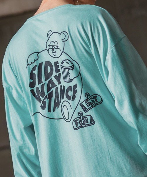 SIDEWAY STANCE(サイドウェイスタンス)の「【SIDEWAY STANCE】アニマル プリント ロンT(Tシャツ/カットソー・メンズ・ブラック/サックスブルー/ホワイト/イエロー/ブラック系/ライトグレー系/ホワイト系・MEDIUM/SMALL/LARGE/X-LARGE)」の18枚目の写真