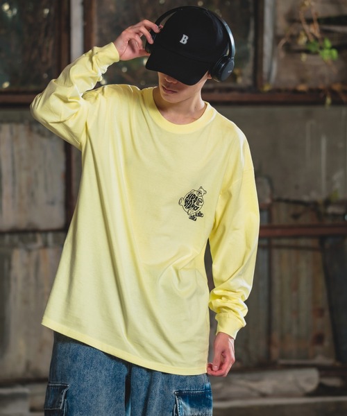 SIDEWAY STANCE(サイドウェイスタンス)の「【SIDEWAY STANCE】アニマル プリント ロンT(Tシャツ/カットソー・メンズ・ブラック/サックスブルー/ホワイト/イエロー/ブラック系/ライトグレー系/ホワイト系・MEDIUM/SMALL/LARGE/X-LARGE)」の19枚目の写真