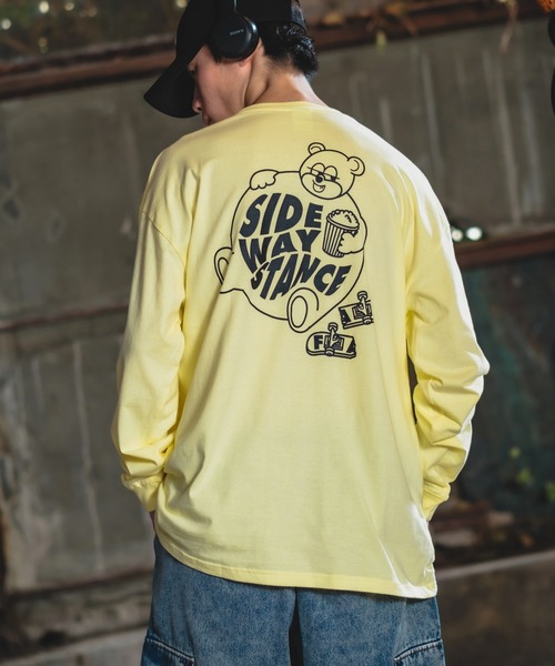 SIDEWAY STANCE(サイドウェイスタンス)の「【SIDEWAY STANCE】アニマル プリント ロンT(Tシャツ/カットソー・メンズ・ブラック/サックスブルー/ホワイト/イエロー/ブラック系/ライトグレー系/ホワイト系・MEDIUM/SMALL/LARGE/X-LARGE)」の20枚目の写真