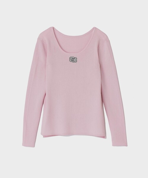 GRACE CLASS（グレースクラス）の「ロゴ刺繍リブトップ（ニット/セーター・レディース・ブラック/ホワイト/ピンク・36）」の20枚目の写真