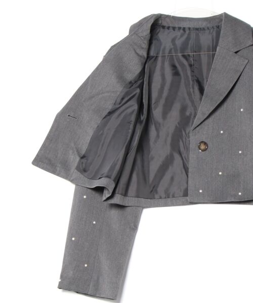 ツイル パールライク テーラード ショート ジャケット（テーラードジャケット）｜Settimissimo（セッティミッシモ）