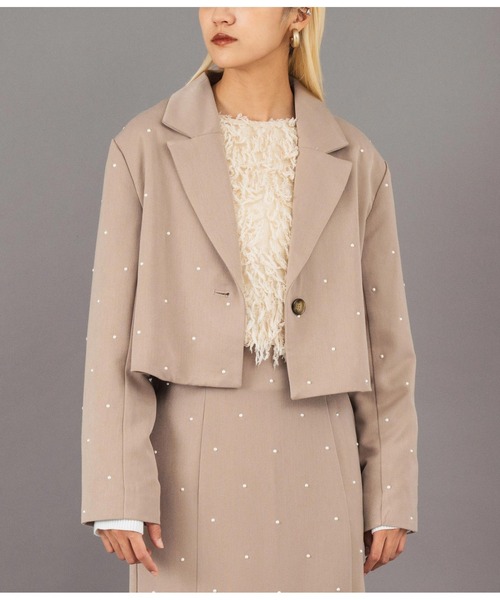 スローブイエナ ライトシャギーヘリンボーンジャケット SLOBE IENA