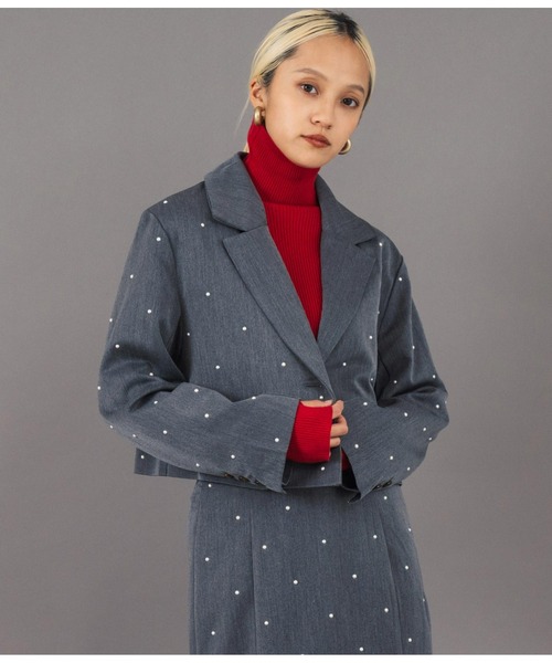 ツイル パールライク テーラード ショート ジャケット（テーラードジャケット）｜Settimissimo（セッティミッシモ）