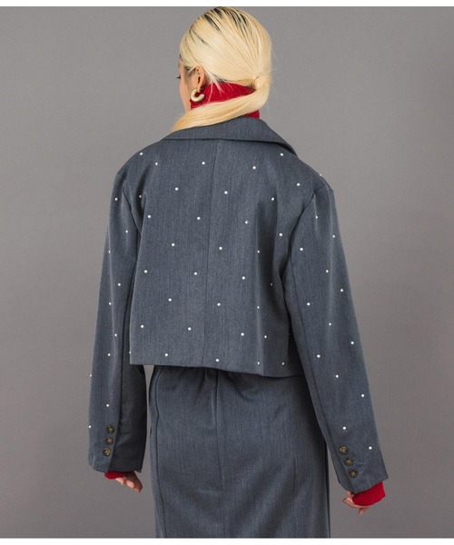 ツイル パールライク テーラード ショート ジャケット（テーラードジャケット）｜Settimissimo（セッティミッシモ）