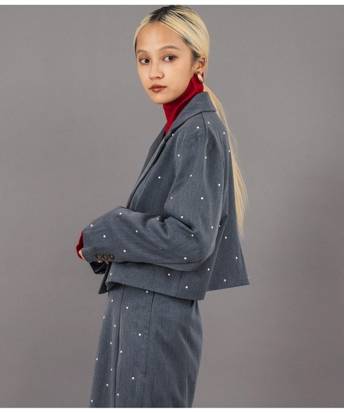 ツイル パールライク テーラード ショート ジャケット（テーラードジャケット）｜Settimissimo（セッティミッシモ）