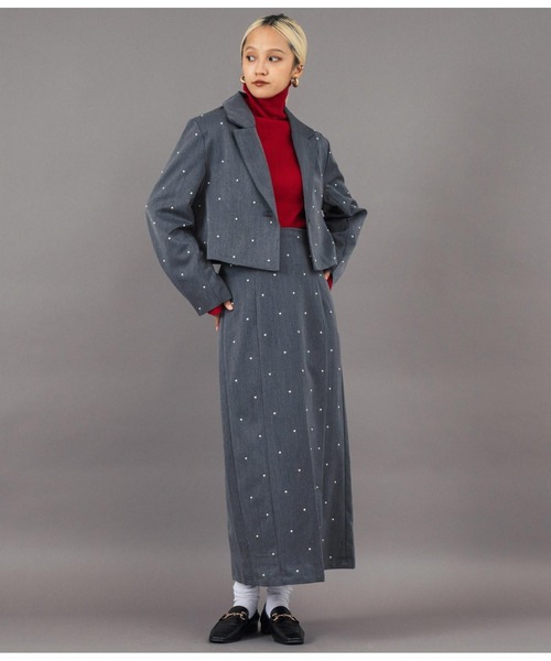 ツイル パールライク テーラード ショート ジャケット（テーラードジャケット）｜Settimissimo（セッティミッシモ）