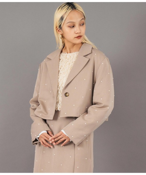 ツイル パールライク テーラード ショート ジャケット（テーラードジャケット）｜Settimissimo（セッティミッシモ）