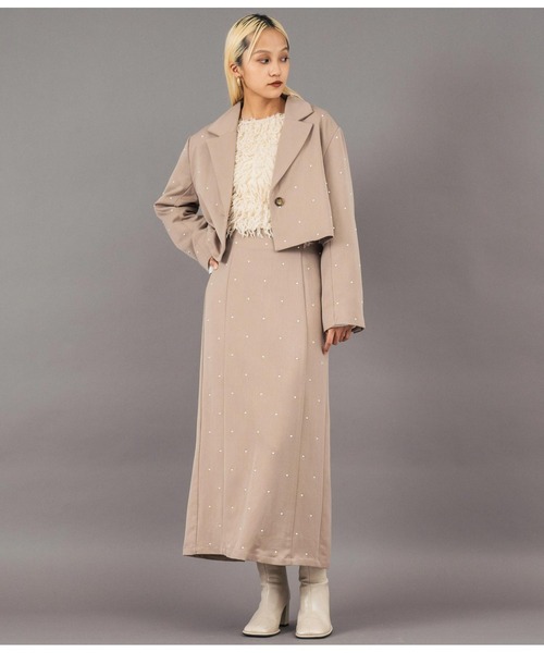 ツイル パールライク テーラード ショート ジャケット（テーラードジャケット）｜Settimissimo（セッティミッシモ）