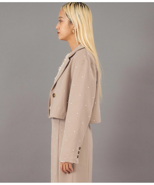 ツイル パールライク テーラード ショート ジャケット（テーラードジャケット）｜Settimissimo（セッティミッシモ）