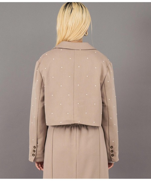 ツイル パールライク テーラード ショート ジャケット（テーラードジャケット）｜Settimissimo（セッティミッシモ）