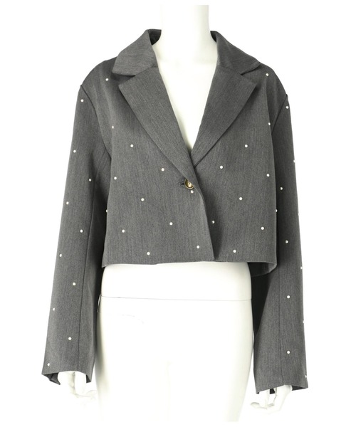 ツイル パールライク テーラード ショート ジャケット（テーラードジャケット）｜Settimissimo（セッティミッシモ）