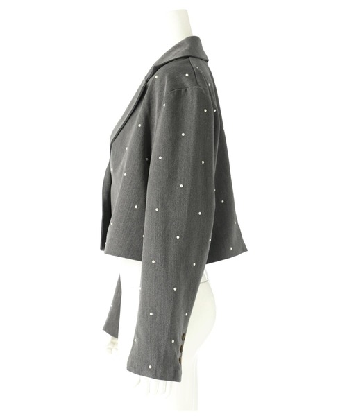 ツイル パールライク テーラード ショート ジャケット（テーラードジャケット）｜Settimissimo（セッティミッシモ）