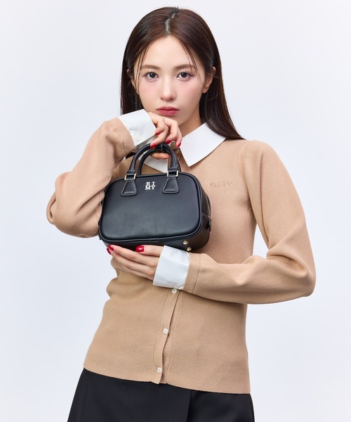 EIMY ISTOIRE(エイミーイストワール)の「EIMYロゴミニボストンバッグ(ハンドバッグ・レディース・キャメル/ブラック・F)」の13枚目の写真