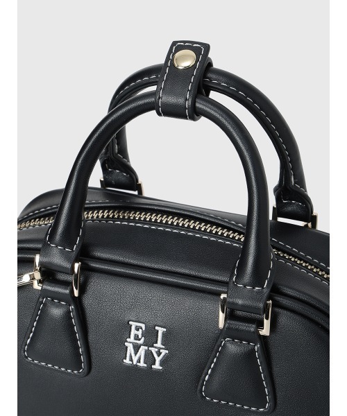 EIMY ISTOIRE(エイミーイストワール)の「EIMYロゴミニボストンバッグ(ハンドバッグ・レディース・キャメル/ブラック・F)」の5枚目の写真