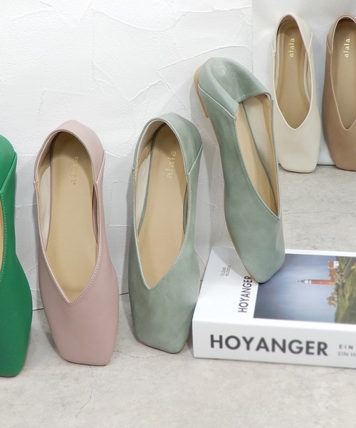 minia(ミニア)の「スクエアトゥフラットバブーシュ(バレエシューズ・レディース・アニマル/グレイッシュベージュ/イエロー/ピンク/グリーン/ライトグリーン・22.0cm/22.5cm/23.0cm/23.5cm/24.0cm/24.5cm/25.0cm/25.5cm/26.0cm)」の3枚目の写真