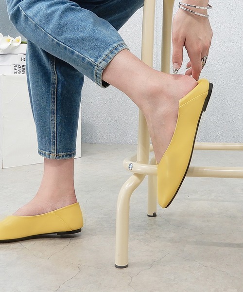 minia(ミニア)の「スクエアトゥフラットバブーシュ(バレエシューズ・レディース・アニマル/グレイッシュベージュ/イエロー/ピンク/グリーン/ライトグリーン・22.0cm/22.5cm/23.0cm/23.5cm/24.0cm/24.5cm/25.0cm/25.5cm/26.0cm)」の21枚目の写真