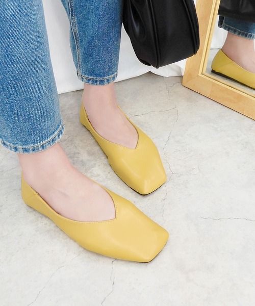 minia(ミニア)の「スクエアトゥフラットバブーシュ(バレエシューズ・レディース・アニマル/グレイッシュベージュ/イエロー/ピンク/グリーン/ライトグリーン・22.0cm/22.5cm/23.0cm/23.5cm/24.0cm/24.5cm/25.0cm/25.5cm/26.0cm)」の19枚目の写真