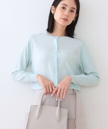 【洗える】ブラウスコンビ ニットカーディガン