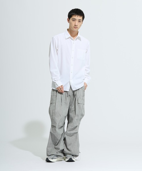 adidas（アディダス）の「プレミアム レギュラーフィット ダブルウィーブ ボタン付き長袖シャツ / アディダス adidas（シャツ/ブラウス・メンズ・ホワイト/ブラック・X-SMALL/X-LARGE/SMALL/MEDIUM/LARGE/3XL/XX-LARGE）」の15枚目の写真