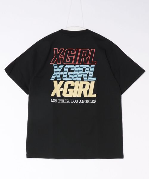 X-girl(エックスガール)の「X-GIRL/エックスガール TRIPLE LOGO S/S TEE Tシャツ 105251011032(Tシャツ/カットソー・レディース・ブラック/ベージュ/ホワイト・M/L)」の6枚目の写真