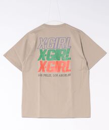 X-GIRL/エックスガール TRIPLE LOGO S/S TEE Tシャツ 105251011032