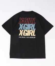 X-GIRL/エックスガール TRIPLE LOGO S/S TEE Tシャツ 105251011032