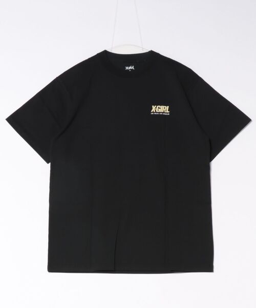 X-girl(エックスガール)の「X-GIRL/エックスガール TRIPLE LOGO S/S TEE Tシャツ 105251011032(Tシャツ/カットソー・レディース・ブラック/ベージュ/ホワイト・M/L)」の4枚目の写真