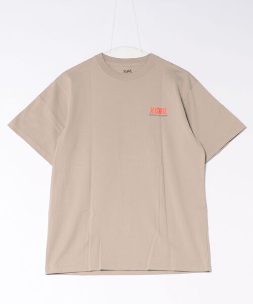 X-girl(エックスガール)の「X-GIRL/エックスガール TRIPLE LOGO S/S TEE Tシャツ 105251011032(Tシャツ/カットソー・レディース・ブラック/ベージュ/ホワイト・M/L)」の5枚目の写真