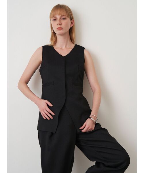 ELENDEEK（エレンディーク）の「フロントレイヤードパンツ（その他パンツ・レディース・ブラック/ベージュ・02/01）」の11枚目の写真