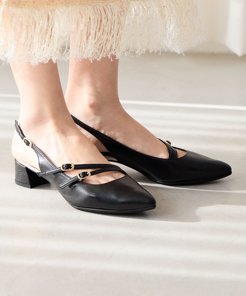 HIMIKO(ヒミコ)の「【Made in Japan】【HIMIKO】【撥水】ダブルベルトスリングバックパンプス/651506(パンプス・レディース・ブルー/プラチナム/ブラック・25.5cm/23.0cm/21.5cm/25.0cm/24.5cm/24.0cm/23.5cm/22.5cm/22.0cm)」の22枚目の写真