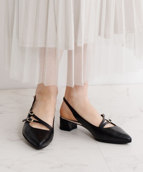 HIMIKO(ヒミコ)の「【Made in Japan】【HIMIKO】【撥水】ダブルベルトスリングバックパンプス/651506(パンプス・レディース・ブルー/プラチナム/ブラック・25.5cm/23.0cm/21.5cm/25.0cm/24.5cm/24.0cm/23.5cm/22.5cm/22.0cm)」の15枚目の写真